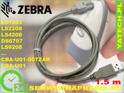 CBA-U01-S07ZAR, zebra, symbol, ls2208, CBA-U01, szary, 1.5m
